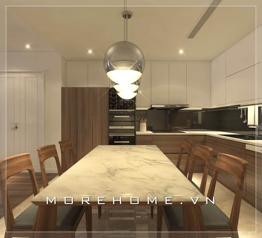 Tủ bếp màu trắng, tủ bếp màu nâu đẹp